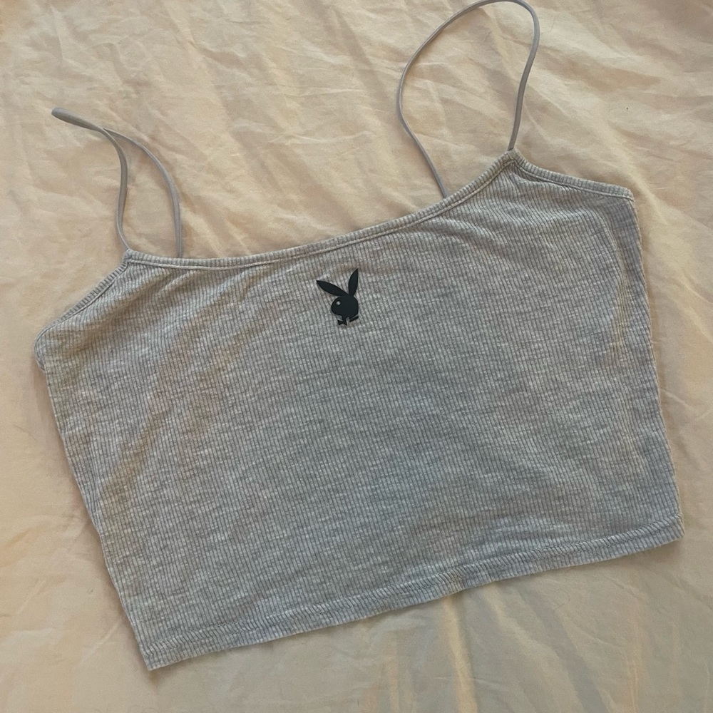 Playboy by PacSun Ribbed Spaghetti Tank